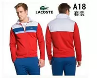 jogging lacoste sport wear survetement man 2013 chaud a18 rouge bleu